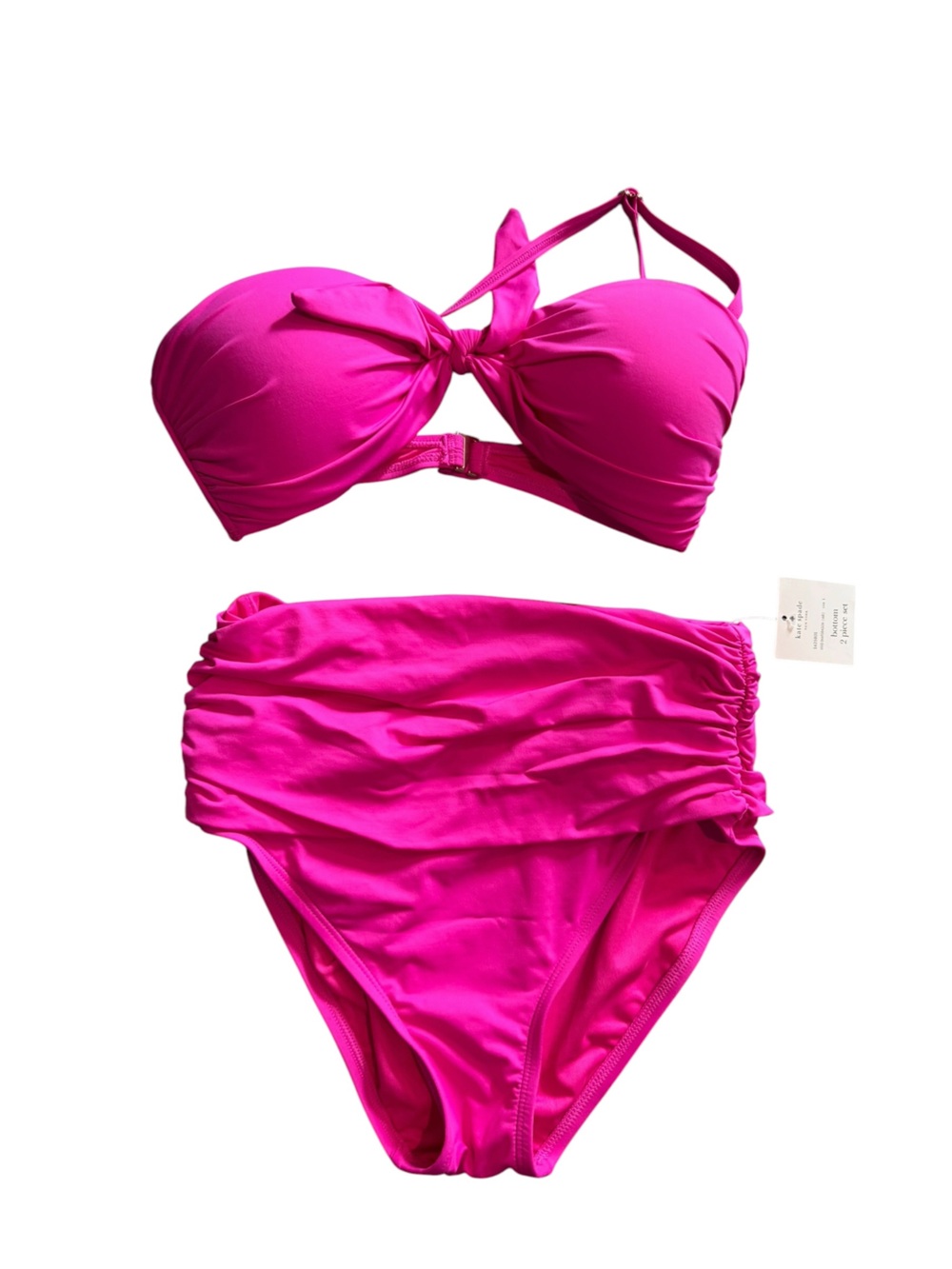 kate spade Bright Pink Bikini Set Top Medium Bottom Small